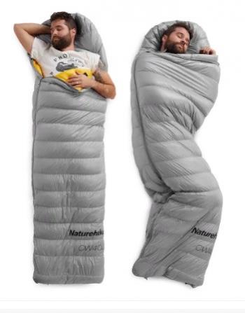 21 949 р. Мешок спальный Naturehike Ultralight CW400 L , 220х85 см, (правый) (ТК: +5C), серый Naturehike nh18c400-d-grl  с доставкой в г. Керчь. Увеличить фотографию 2