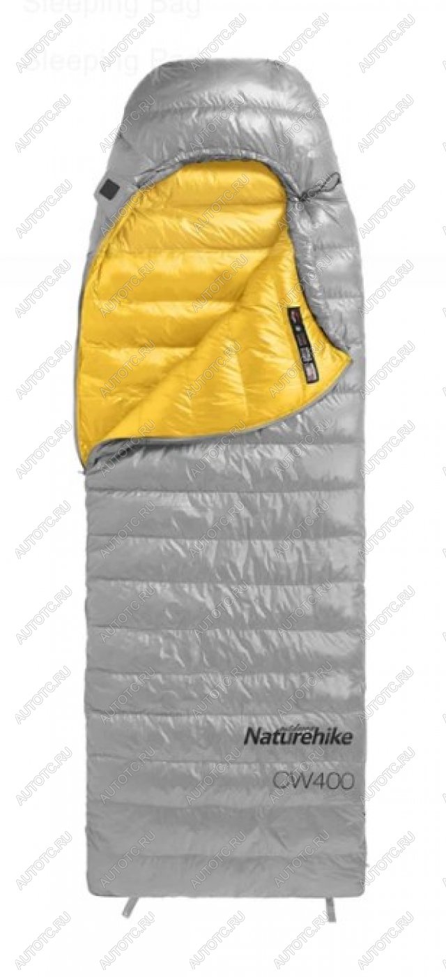 21 949 р. Мешок спальный Naturehike Ultralight CW400 L , 220х85 см, (правый) (ТК: +5C), серый Naturehike nh18c400-d-grl  с доставкой в г. Керчь