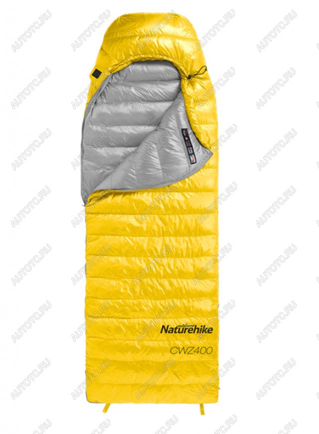 20 959 р. Мешок спальный Naturehike Ultralight CW400 M , 210х75 см, (правый) (ТК: +5C), желтый Naturehike nh18c400-d-yem  с доставкой в г. Керчь