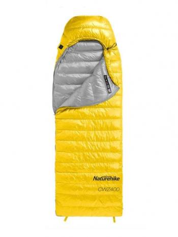 10 899 р. Мешок спальный Naturehike Ultralight CWZ400 M, 210х75 см, (правый) (ТК: +7C), желтый Naturehike nh19w400-z-yem  с доставкой в г. Керчь. Увеличить фотографию 1