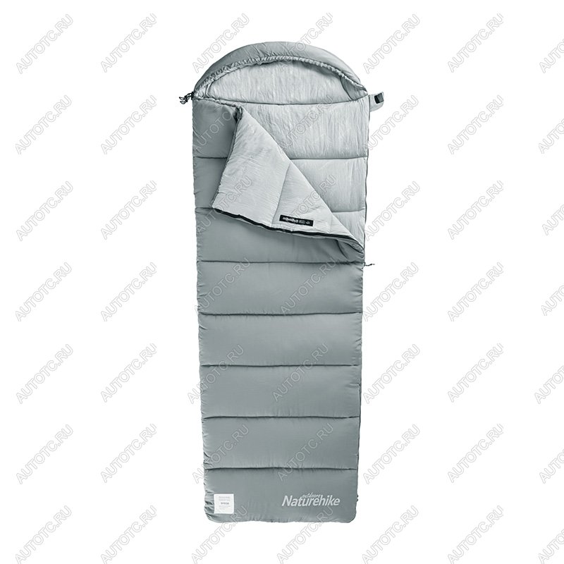 4 399 р. Мешок спальный Naturehike Envelope M180, (190+30)х80 см, (левый) (ТК: +12C), серый Naturehike nh20msd02-gm180-l  с доставкой в г. Керчь