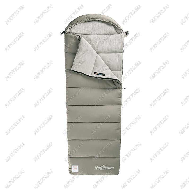 2 949 р. Мешок спальный Naturehike Envelope M180, (190+30)х80 см, (левый) (ТК: +12C), зеленый Naturehike nh20msd02-grm180-l  с доставкой в г. Керчь