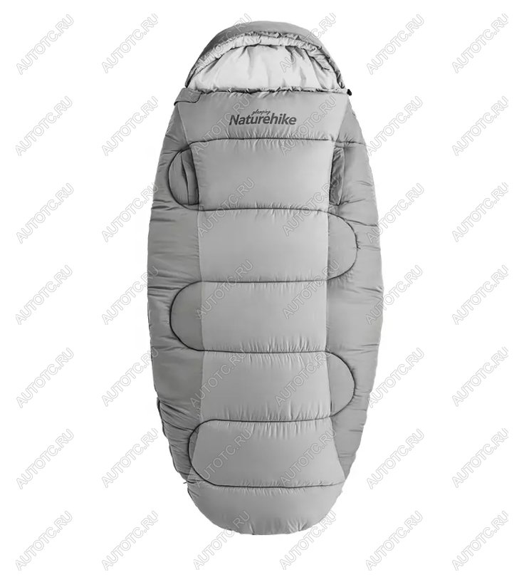 10 329 р. Мешок спальный Naturehike Oval PS200, 220х95 см, (правый) (ТК: +9C), серый Naturehike nh20msd03-ps200g  с доставкой в г. Керчь