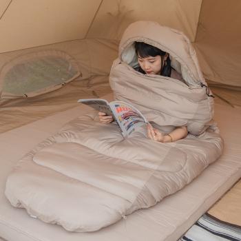 11 789 р. Мешок спальный Naturehike Oval PS400, 220х95 см, (правый) (ТК: 0C), бежевый Naturehike nh20msd03-ps400cr  с доставкой в г. Керчь. Увеличить фотографию 4