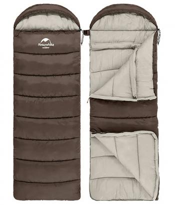 5 939 р. Мешок спальный Naturehike U350S, (190+30)х75 см, (ТК: -3C), (правый), коричневый Naturehike nh20msd07-gre350s  с доставкой в г. Керчь. Увеличить фотографию 6