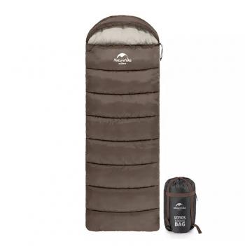 5 939 р. Мешок спальный Naturehike U350S, (190+30)х75 см, (ТК: -3C), (правый), коричневый Naturehike nh20msd07-gre350s  с доставкой в г. Керчь. Увеличить фотографию 2