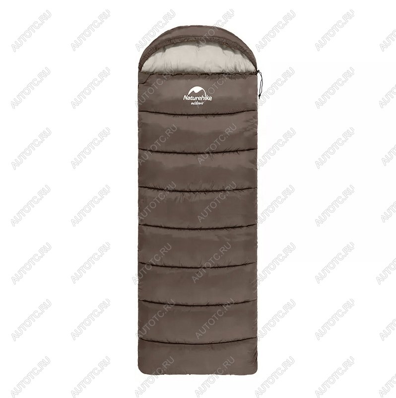 5 939 р. Мешок спальный Naturehike U350S, (190+30)х75 см, (ТК: -3C), (правый), коричневый Naturehike nh20msd07-gre350s  с доставкой в г. Керчь