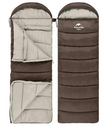 5 739 р. Мешок спальный Naturehike U350S, (190+30)х75 см, (ТК: -3C), (левый), коричневый Naturehike nh20msd07-gre350s-l  с доставкой в г. Керчь. Увеличить фотографию 6