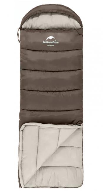5 739 р. Мешок спальный Naturehike U350S, (190+30)х75 см, (ТК: -3C), (левый), коричневый Naturehike nh20msd07-gre350s-l  с доставкой в г. Керчь. Увеличить фотографию 4