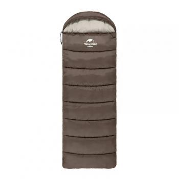 5 739 р. Мешок спальный Naturehike U350S, (190+30)х75 см, (ТК: -3C), (левый), коричневый Naturehike nh20msd07-gre350s-l  с доставкой в г. Керчь. Увеличить фотографию 1
