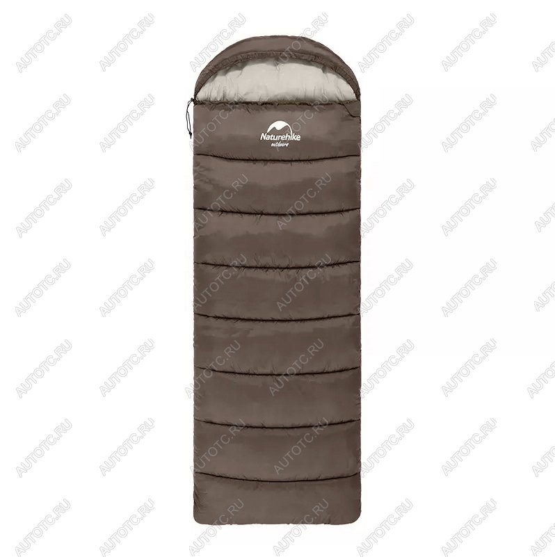 5 739 р. Мешок спальный Naturehike U350S, (190+30)х75 см, (ТК: -3C), (левый), коричневый Naturehike nh20msd07-gre350s-l  с доставкой в г. Керчь