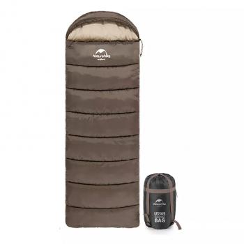 4 559 р. Мешок спальный Naturehike U350, (190х30)х75 см, (правый) (ТК: +1C), коричневый Naturehike nh20msd07-gu350  с доставкой в г. Керчь. Увеличить фотографию 1
