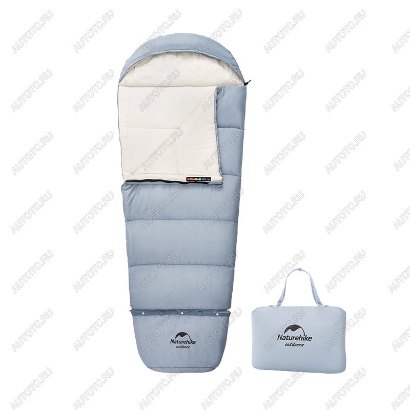 6 339 р. Мешок спальный Naturehike Compact C180, 190х75 см, (правый) (ТК: +12C), Синий Naturehike nh21msd01-c180bl  с доставкой в г. Керчь