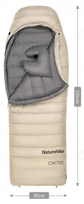 44 309 р. Мешок спальный Naturehike CW700, 220х80 см, (правый) (ТК: -2C), бежевый Naturehike nh22yd001-kh700g  с доставкой в г. Керчь. Увеличить фотографию 1