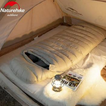 58 109 р. Мешок спальный Naturehike CW1000, 220х80 см, (правый) (ТК: -5C), бежевый Naturehike nh22yd002-kh1000g  с доставкой в г. Керчь. Увеличить фотографию 5