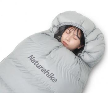 19 129 р. Мешок спальный Naturehike RM80, 220х80 см, (правый) (ТК: -2C), серый Naturehike nh22yd003-rm80ltg-l  с доставкой в г. Керчь. Увеличить фотографию 3
