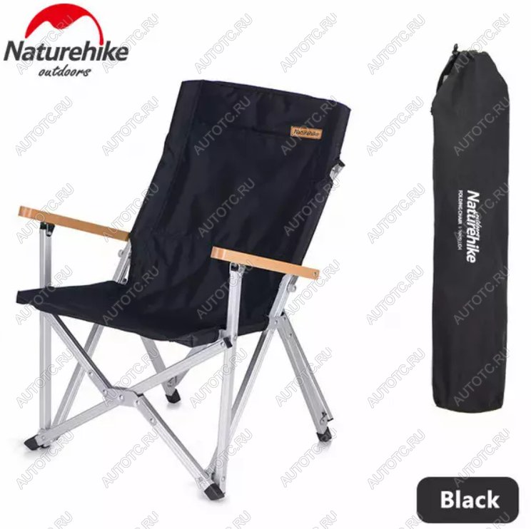 6 449 р. Кресло туристическое Naturehike, складное черное, до 120 кг Naturehike nh19jj004-bl  с доставкой в г. Керчь