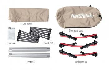 14 239 р. Раскладушка Naturehike XJC04 190х65х38 см, до 150 кг, хаки Naturehike nh19jj006-kh  с доставкой в г. Керчь. Увеличить фотографию 7