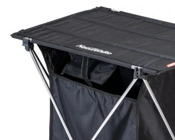 3 639 р. Стол туристический Naturehike алюминиевый, складной, 56,5х45х62 см, с сумкой для посуды, черный Naturehike nh19jj084-bl  с доставкой в г. Керчь. Увеличить фотографию 6