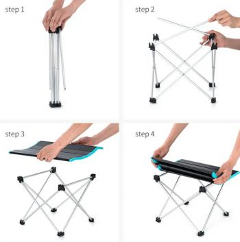 4 309 р. Стол туристический Naturehike складной, 68х46х40,5 см, серый Naturehike nh19z008-z-g  с доставкой в г. Керчь. Увеличить фотографию 5