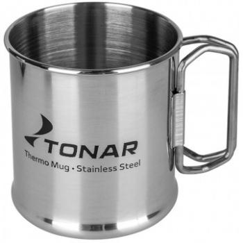 379 р. Кружка ТОНАР 300ML металлическая (нержавеющая сталь), со складными ручками ТОНАР t.tk-035-300  с доставкой в г. Керчь. Увеличить фотографию 1