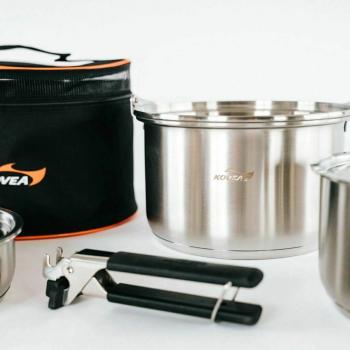 18 499 р. Набор посуды Kovea KOVEA TRIPLE STAINLESS COOKWARE-L KOVEA kcw-1901  с доставкой в г. Керчь. Увеличить фотографию 3