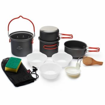 3 289 р. Набор посуды Naturehike туристический 4 в 1 (подвес+3 чашки) Naturehike nh18t018-g-va  с доставкой в г. Керчь. Увеличить фотографию 2