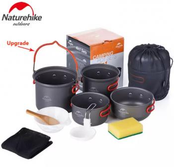 3 289 р. Набор посуды Naturehike туристический 4 в 1 (подвес+3 чашки) Naturehike nh18t018-g-va  с доставкой в г. Керчь. Увеличить фотографию 1