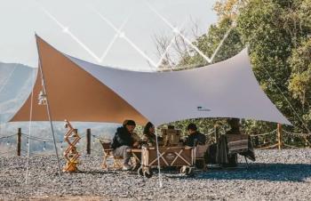 44 859 р. Тент кемпинговый Naturehike Lianyun, алюминиевый каркас, золотистый 690х480 см Naturehike cnh22zp023-gold  с доставкой в г. Керчь. Увеличить фотографию 3
