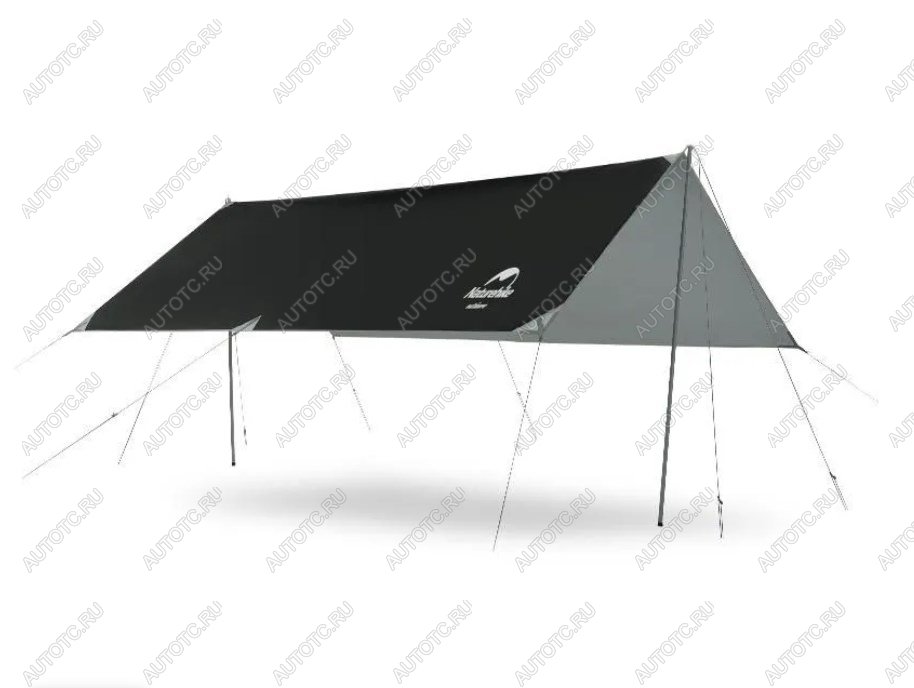 8 929 р. Тент кемпинговый Naturehike 3Х5 м., черно-серебристый винил Naturehike nh20tm006-vcslv35  с доставкой в г. Керчь