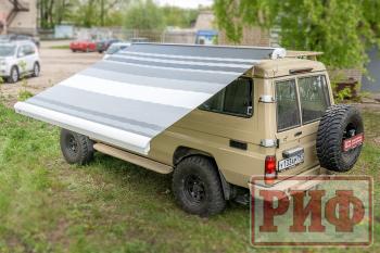 73 799 р. Маркиза автомобильная РИФ 2,5х2,0 м кассетная с электроприводом, корпус белый РИФ rif5833-2520m  с доставкой в г. Керчь. Увеличить фотографию 4