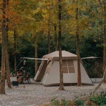 86 899 р. Палатка Naturehike Village 17, 4-местная, автоматическая, алюминиевый каркас, коричневая Naturehike cnh22zp021-br  с доставкой в г. Керчь. Увеличить фотографию 5