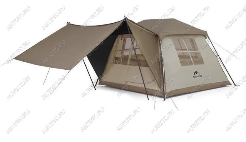 23 359 р. Палатка Naturehike Village 5.0 II поколения 4-местная, коричневая Naturehike cnk2300zp022-br  с доставкой в г. Керчь