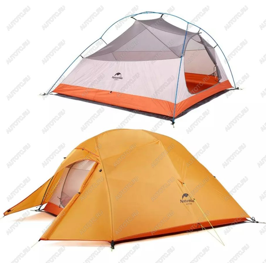 13 599 р. Палатка Naturehike Cloud Up 2-местная, алюминиевый каркас, оранжевая Naturehike nh17t001-t-tor  с доставкой в г. Керчь