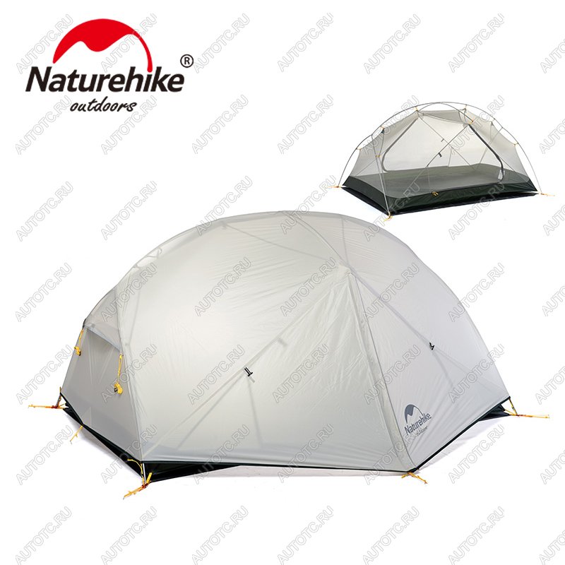 19 099 р. Палатка Naturehike Mongar Si 2-местная, алюминиевый каркас, сверхлегкая, серая Naturehike nh17t007-m-lgdgr  с доставкой в г. Керчь