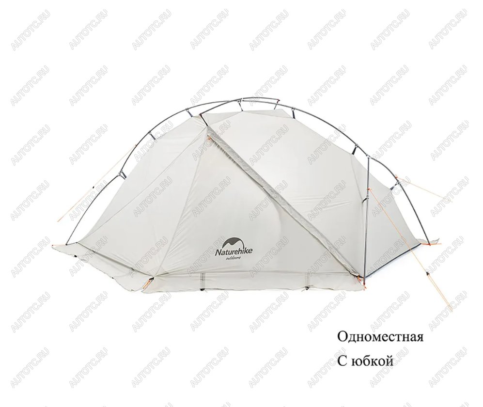 13 239 р. Палатка Naturehike VIK Si, 1-местная, алюминиевый каркас, снежная юбка, белая Naturehike nh18w001-k-1wskr  с доставкой в г. Керчь