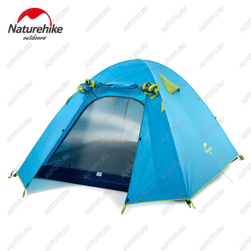 9 839 р. Палатка Naturehike P-Series 2-местная, алюминиевый каркас, голубая Naturehike nh18z022-p-2sbl  с доставкой в г. Керчь