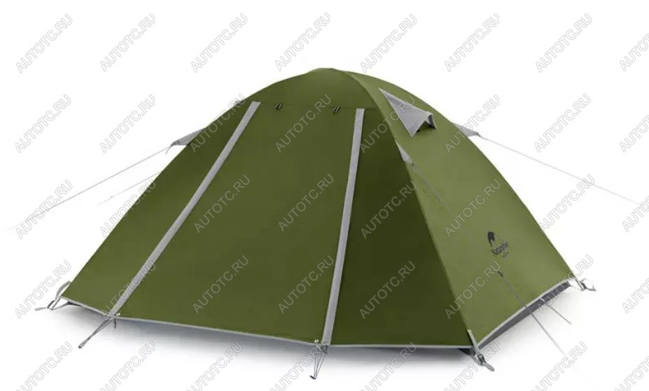 11 989 р. Палатка Naturehike P-Series 4-местная, алюминиевый каркас, зеленая Naturehike nh18z044-p-4dgr  с доставкой в г. Керчь