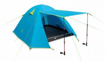 11 989 р. Палатка Naturehike P-Series 4-местная, алюминиевый каркас, голубая Naturehike nh18z044-p-4sbl  с доставкой в г. Керчь. Увеличить фотографию 3