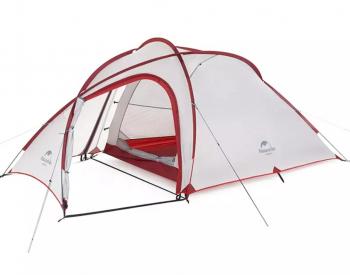 26 969 р. Палатка Naturehike Hiby Si 4-местная, алюминиевый каркас, серо-красный Naturehike nh19zp005-dg  с доставкой в г. Керчь. Увеличить фотографию 3