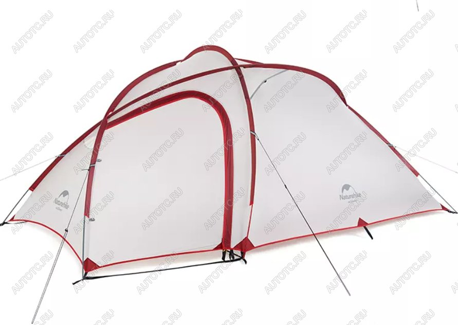 26 969 р. Палатка Naturehike Hiby Si 4-местная, алюминиевый каркас, серо-красный Naturehike nh19zp005-dg  с доставкой в г. Керчь