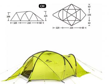 24 779 р. Палатка Naturehike Lgloo Alpine, 2-местная Naturehike nh19zp012-li  с доставкой в г. Керчь. Увеличить фотографию 4