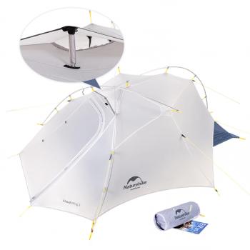 23 149 р. Палатка Naturehike Cloud Up-Wing Si 2-местная, алюминиевый каркас, серо-синяя Naturehike nh19zp083-2-2wdgrbl  с доставкой в г. Керчь. Увеличить фотографию 3