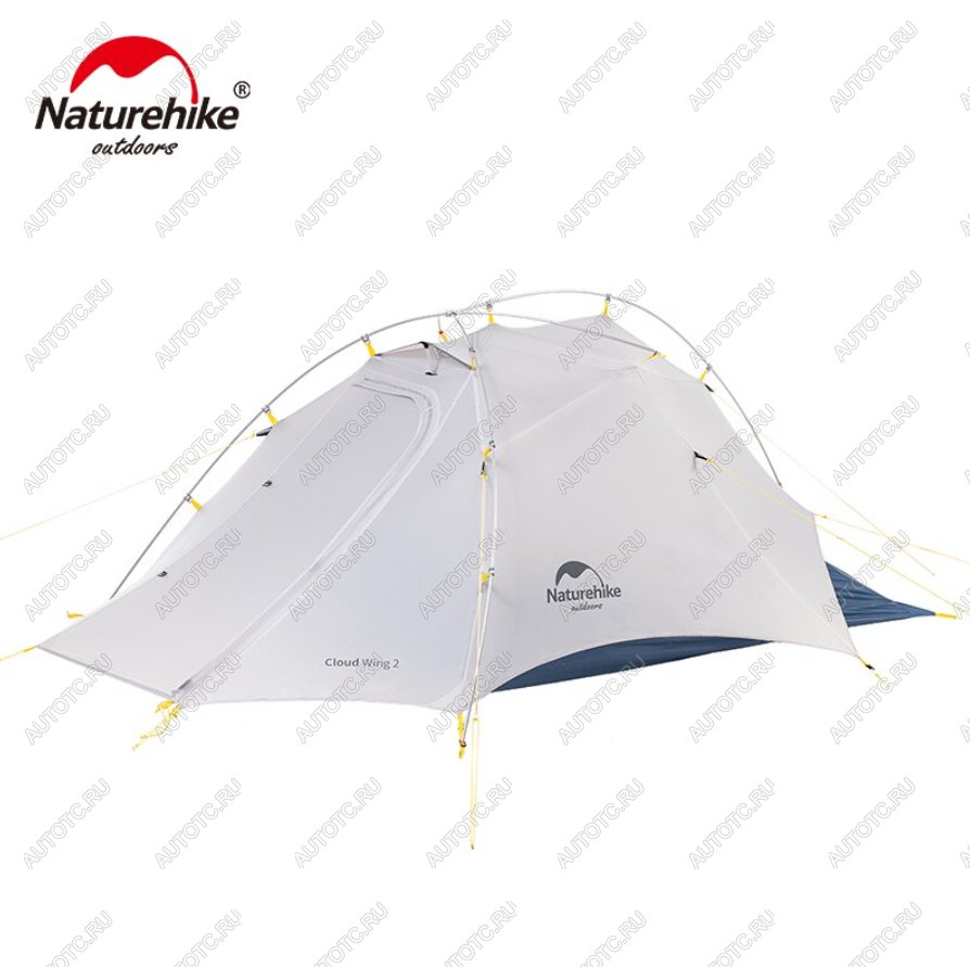 23 149 р. Палатка Naturehike Cloud Up-Wing Si 2-местная, алюминиевый каркас, серо-синяя Naturehike nh19zp083-2-2wdgrbl  с доставкой в г. Керчь