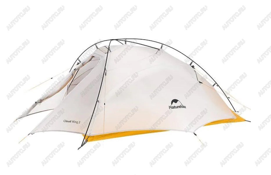 22 999 р. Палатка Naturehike Cloud Up-Wing Si 2-местная, алюминиевый каркас, серо-желтая Naturehike nh19zp083-2-2wdgrye  с доставкой в г. Керчь