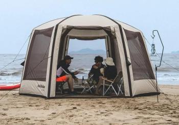 62 219 р. Палатка-шатер Naturehike, надувной каркас, золотистый Naturehike nh20tm002-gold  с доставкой в г. Керчь. Увеличить фотографию 2
