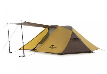 13 999 р. Палатка Naturehike Butterfly 2-местная, алюминиевый каркас, желто-коричневый Naturehike nh21yw132-yebr  с доставкой в г. Керчь. Увеличить фотографию 2