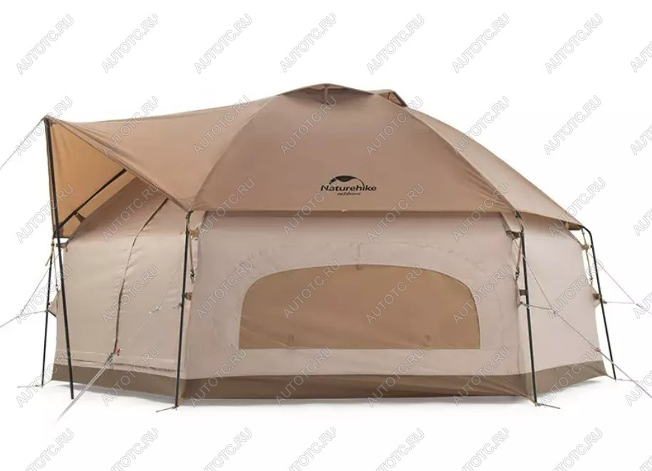 39 349 р. Палатка Naturehike Hexagon шестиугольная 4-местная, алюминиевый каркас, песочный Naturehike nh21zp001-dkh  с доставкой в г. Керчь