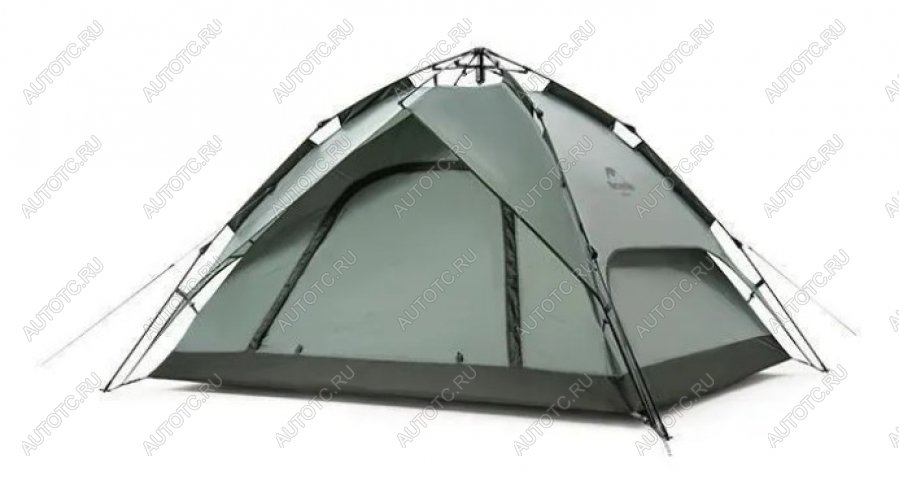 9 169 р. Палатка Naturehike 3-местная, быстросборная, серо-зеленая Naturehike nh21zp008-3ggr  с доставкой в г. Керчь