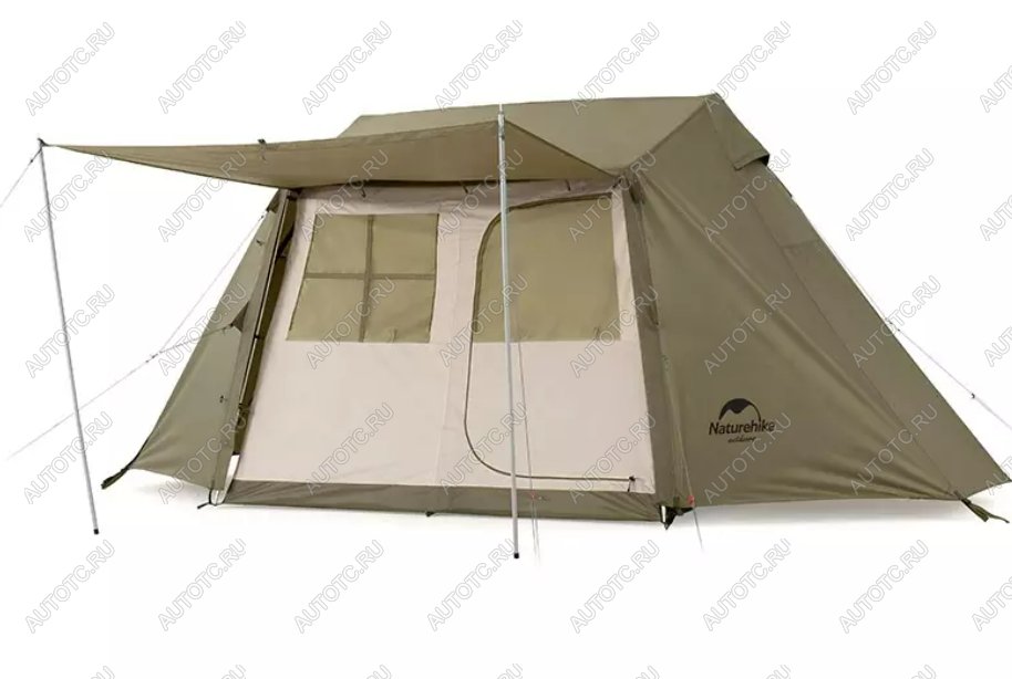 29 739 р. Палатка Naturehike Village 5.0 4-местная, алюминиевый каркас, снежная юбка, зеленая Naturehike nh21zp009-agr  с доставкой в г. Керчь